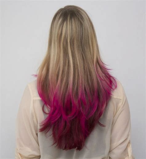 Dip Dye Pink Blonde Hair Ombre Hair Nails