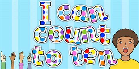 I Can Count To Ten Spotty Themed Display Lettering Display