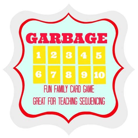 The game is played with a standard deck of cards and each side starting with 10 face down cards. BLISSFUL ROOTS: Garbage {Fun Number Sequencing Card Game For The Family}