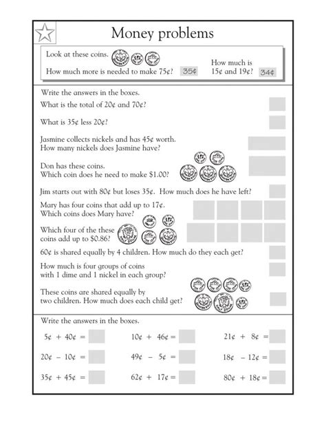 Math Worksheets For Grade 3 Division Word Problems 2nd Grade Division