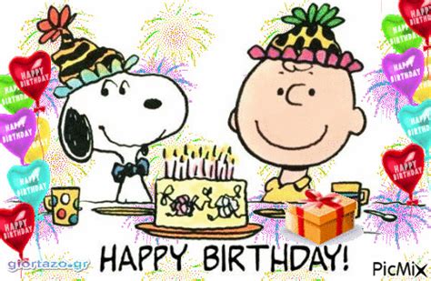Snoopy And Charlie Happy Birthday  Pictures Photos And Images For