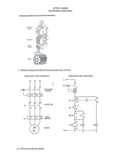 Diagrama Arranque Directo Motor Trifasico Diagrama De Fiação Elétrica