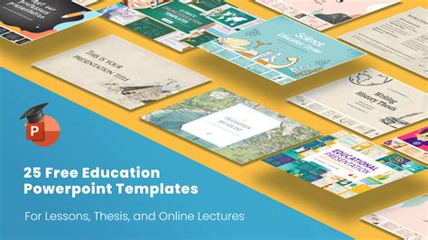 25 Free Education Powerpoint Templates For Online Lessons And Thesis