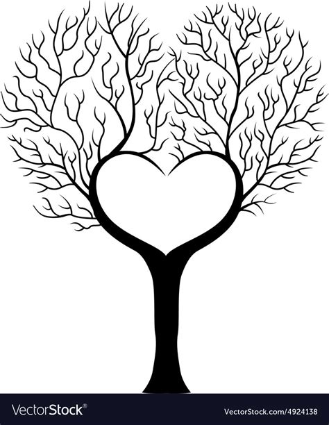 Tree Branch In Shape Of Heart Royalty Free Vector Image