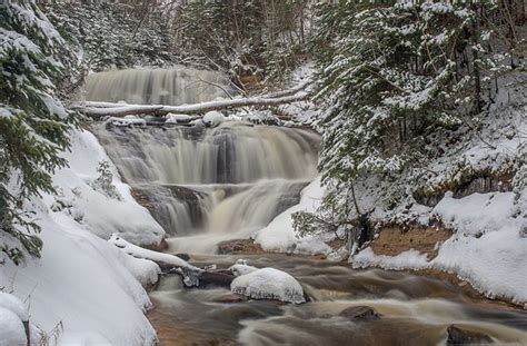 Winter At Sable Falls By Gary Mccormick Pictured Rocks National