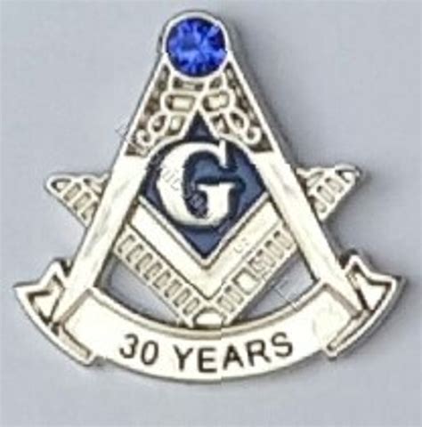 Masonic Anniversary 30 Year Lapel Pin