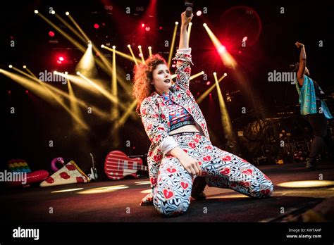 denmark skanderborg august 10 2017 the canadian singer and songwriter kiesza performs a