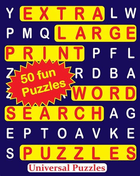 Extra Large Print Word Search Puzzles By Universal Puzzles Paperback