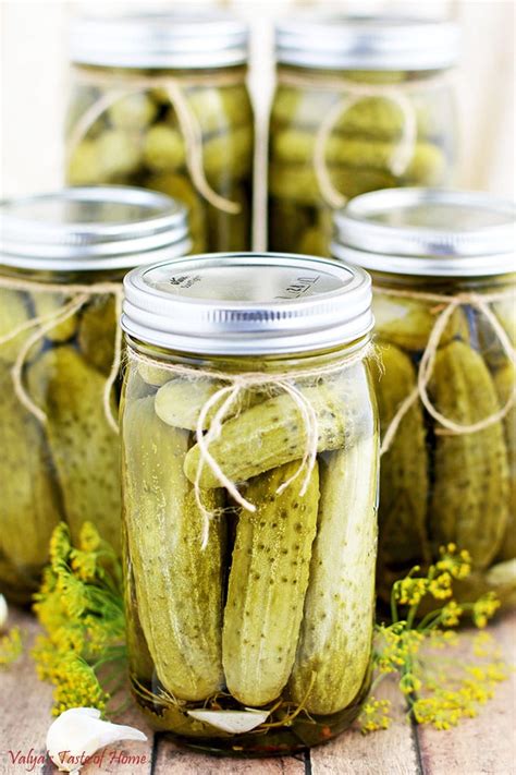 Easy Canned Dill Pickles Recipe Valyas Taste Of Home Sweet And