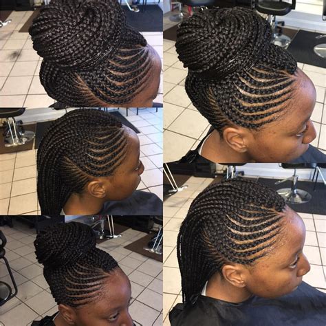 20 beautiful braided updos for black women. #mohawkstyles | Mohawk braid styles, Braided hairstyles ...