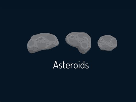 Asteroid Structure Cross Section And Asteroid Types Vector Illustration