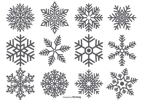Snowflake Vector Shape Collection | Vector art, Vector shapes, Free vector art