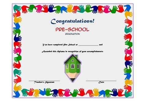 Free Printable Kindergarten Graduation Certificates Plmwish