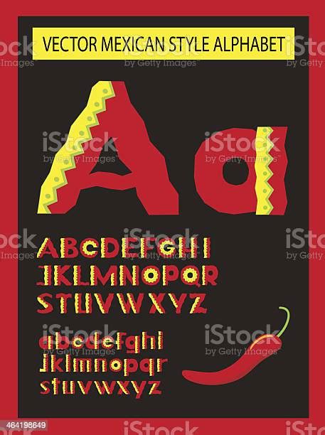 Vector Mexican Style Alphabet Stock Illustration Download Image Now