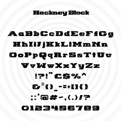 Hackney Block Retro Vintage 60s 70s 80s Font Alphabet Numbers Etsy