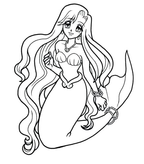 Little mermaid coloring pages : Cute Mermaid Coloring Pages at GetColorings.com | Free ...