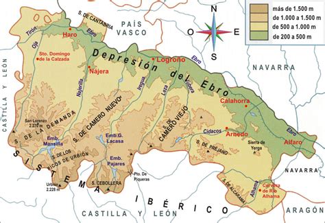 Ya Estamos En 6º Mapa Física De La Rioja