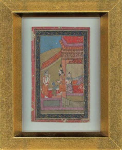Another 18th Century Rajasthani Miniature Painting A Diplomatic T