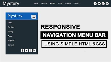 Responsive Navigation Menu Bar Using Html Css Vrogue Co