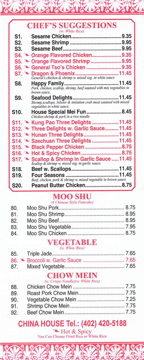 Rolling wok 2600 s 48th st #1, lincoln, ne 68506. China House Menu | Order Online | Delivery | Lincoln, NE ...