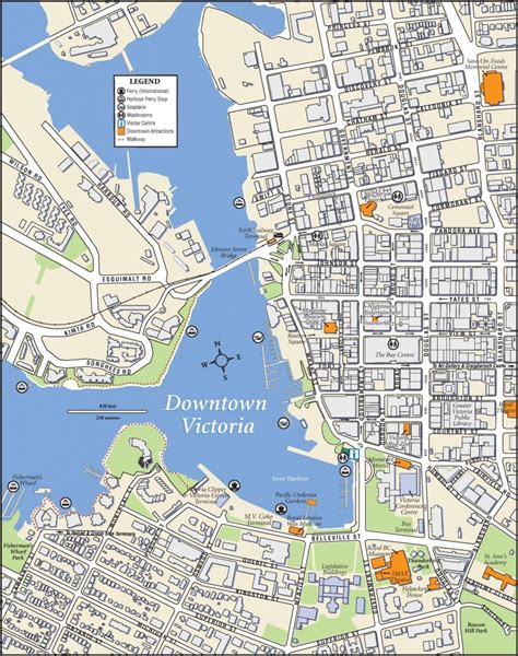 Victoria Downtown Map Printable Map Of Victoria Printable Maps