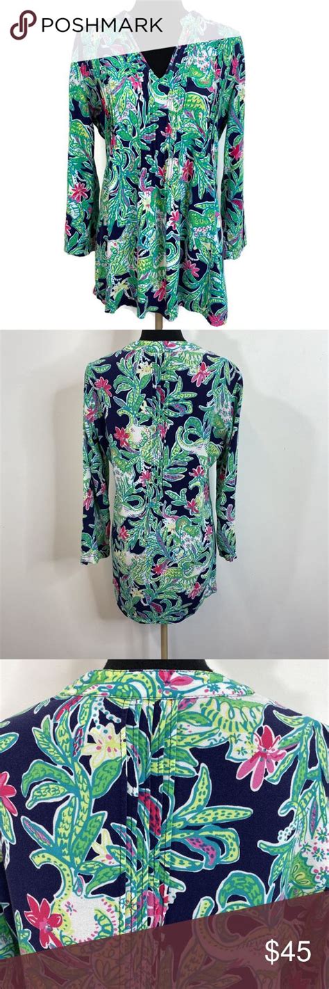 Lilly Pulitzer Long Sleeve Tunic Size Small In 2020 Long Sleeve Tunic