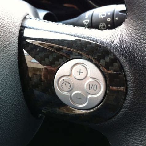 Carbon Fiber Steering Wheel Inserts For Mini Cooper Right Spoke Shown