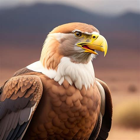Premium Ai Image Screaming Eagle With Beak Open