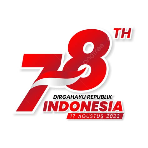 Logo Resmi Hut Ri Pada Tahun Vektor Tapi Ri Republik