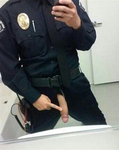 A New Camarasgay Policeman In Uniform With His Big Cock Out Selfie