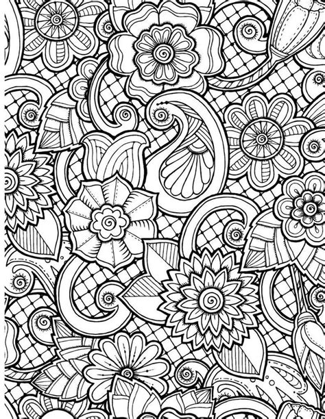 Flower Pattern Coloring Pages For Adults With Images Pattern