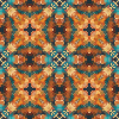 Geometric Mosaic Seamless Pattern Design Repeat Textile Design