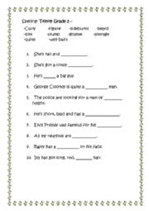 trinity grade 2 new spelling esl worksheet by teacheralqueria