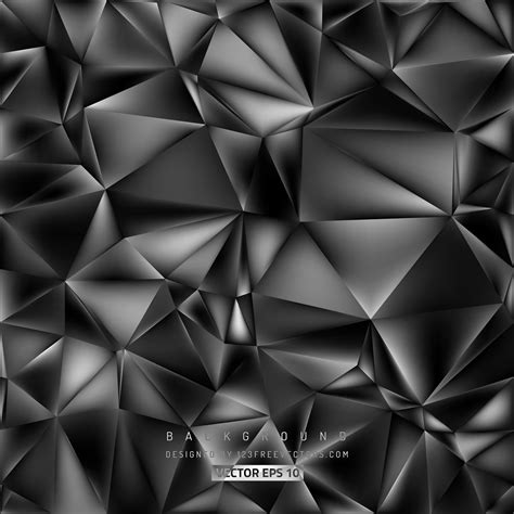Abstract Black Polygon Triangle Pattern Background