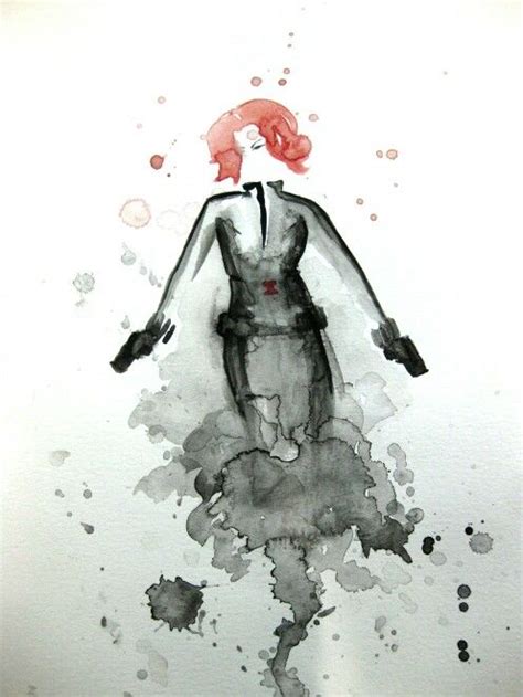 Black Widow She Is My Favorite Avenger Whos Yours Watercolors By