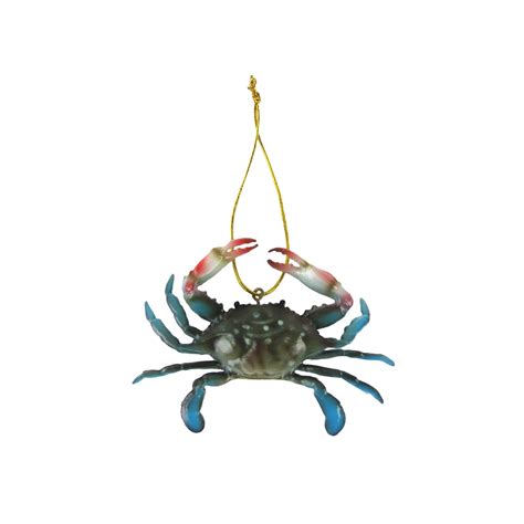 Realistic Blue Crab Coastal Christmas Tree Ornament Nautical Xmas Gift