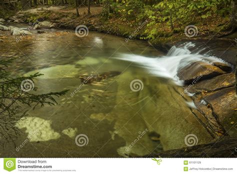 Waterfall Above The Basin In New Hampshire S White Mountains Stock