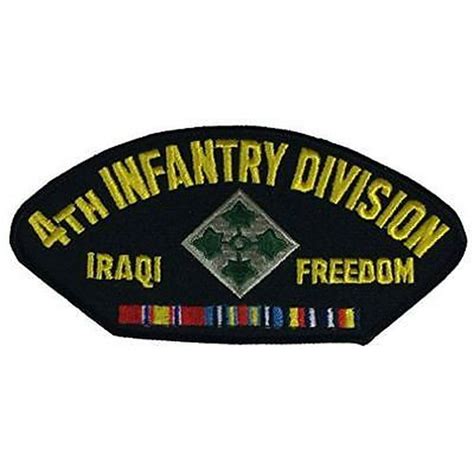 Us Army Fourth 4th Infantry Division Id Iraqi Freedom Patch W Ribbons