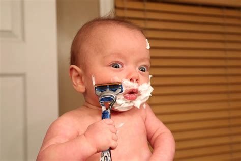 Adorable Photos Of Tiny Baby Doing Super Manly Things Boing Boing