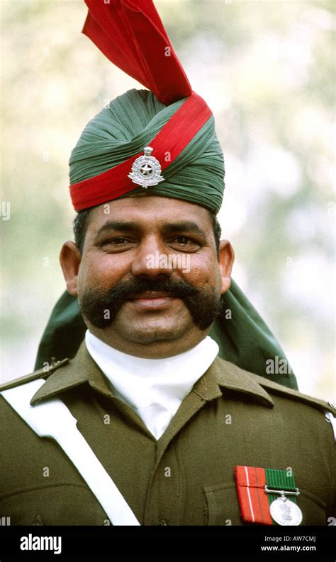 India New Delhi Republic Day Parade Military Policeman In Dress Uniform