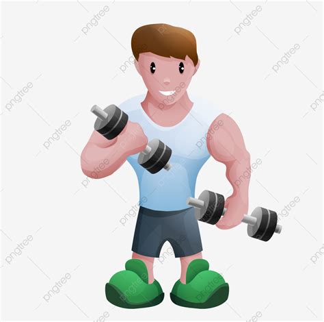 Motion Fitness Equipment Fitness Gym, Boy Fitness, Cartoon Boy Fitness, Dumbbell PNG Transparent 