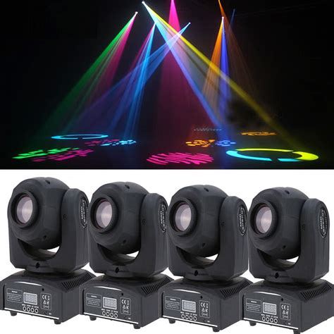 4 Pack 60w Rgbw Stage Light Led Moving Head Lights Disco