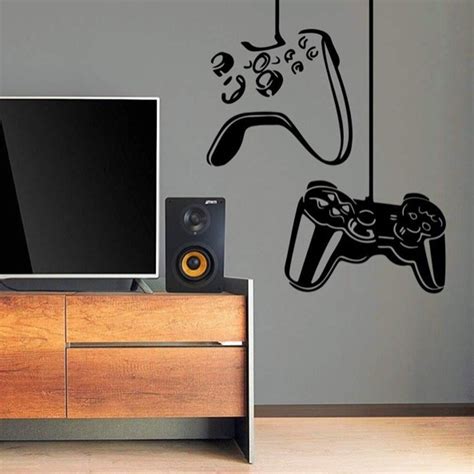 Controllers Gamer Wall Decal Xbox Ps4 Xbox Room Ideas Gamer Boy Room