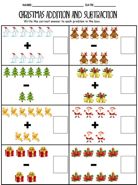 Christmas number worksheet look at the pictures underneath their matching number. Wonderland Crafts: Worksheets