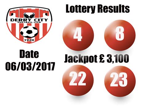 Club Lottery Results 632017 Derry City Football Club