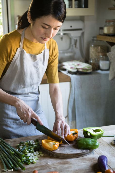 Woman Busy Cooking In The Kitchen Premium Image By Moms