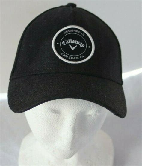 Callaway Black Mesh Adjustable Golf Hat Cap Callaway Logo Ebay