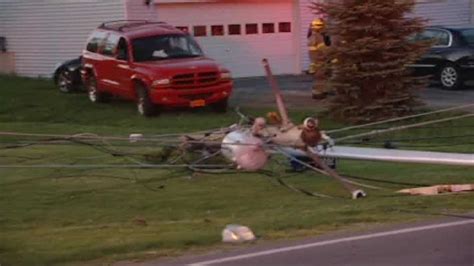 car accident knocks out power to neighborhood