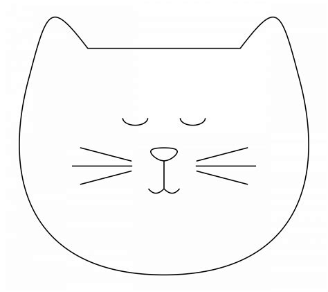 Printable Cat Face Outline Printable Templates