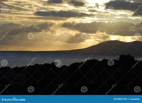 Sunset In Lanzarote Stock Photo Image Of Vacation Sunset 65842194